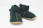 Cozy Toez Pine Green Leather Strap