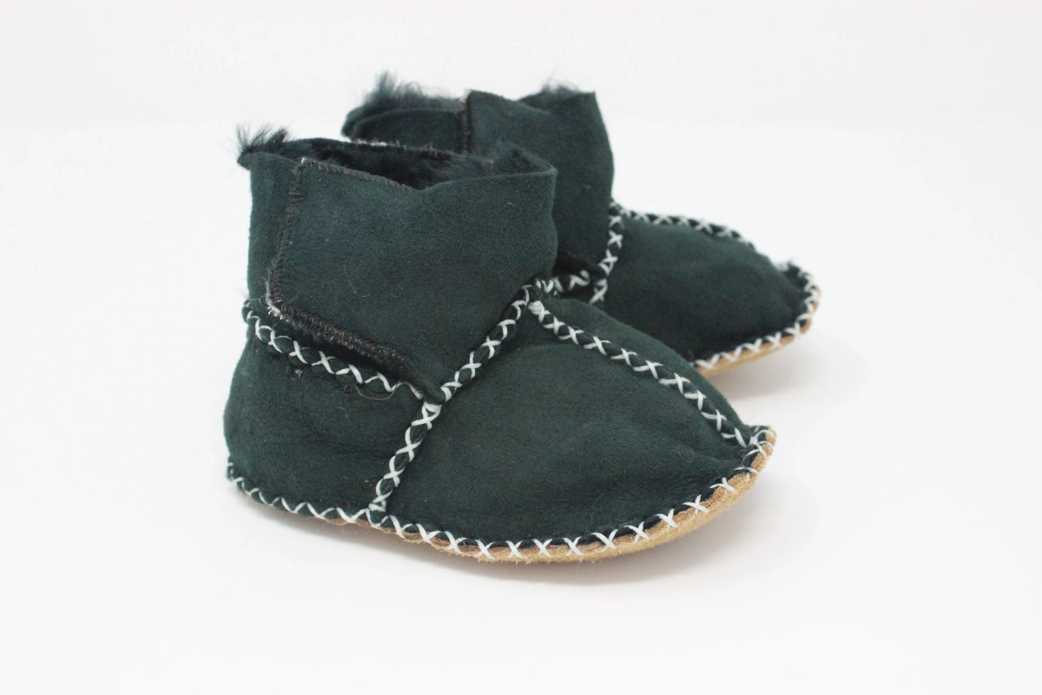 Cozy Toez Pine Green Leather Strap